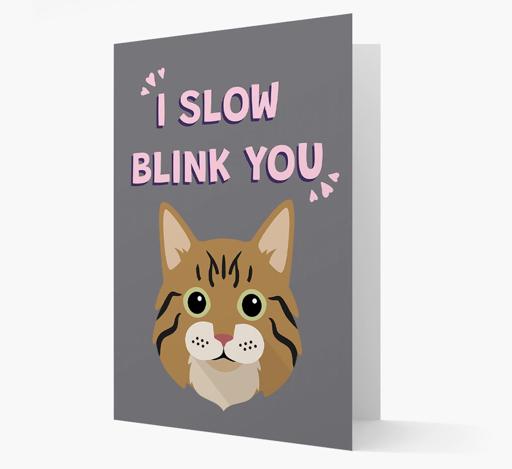 'I Slow Blink You' - Personalised {breedCommonName} Card