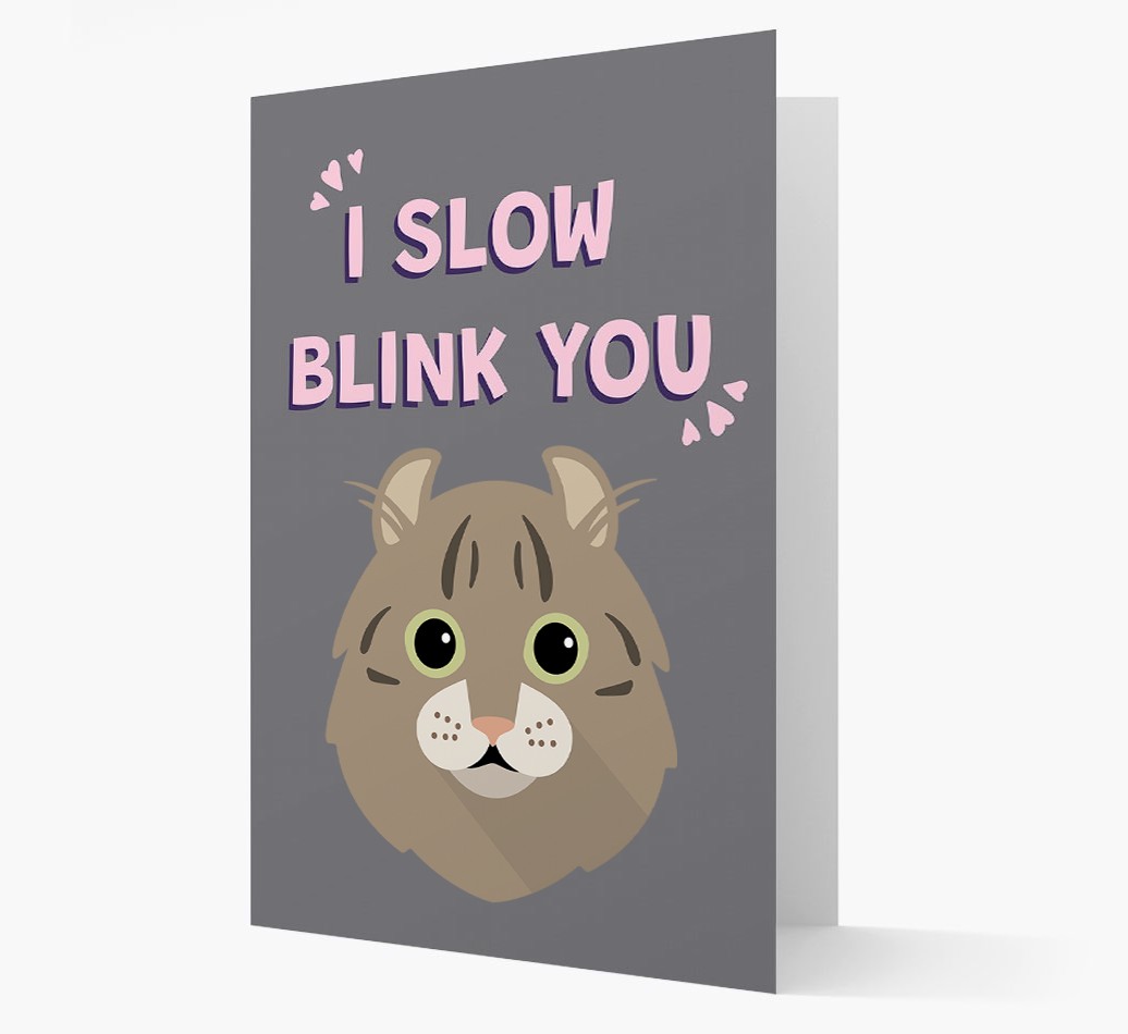 'I Slow Blink You' - Personalised {breedCommonName} Card