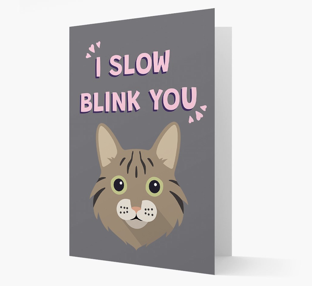 'I Slow Blink You' - Personalised {breedCommonName} Card