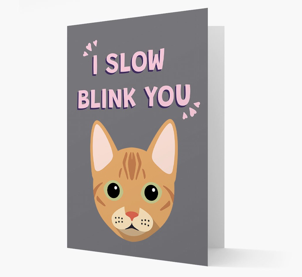 'I Slow Blink You' - Personalised {breedCommonName} Card