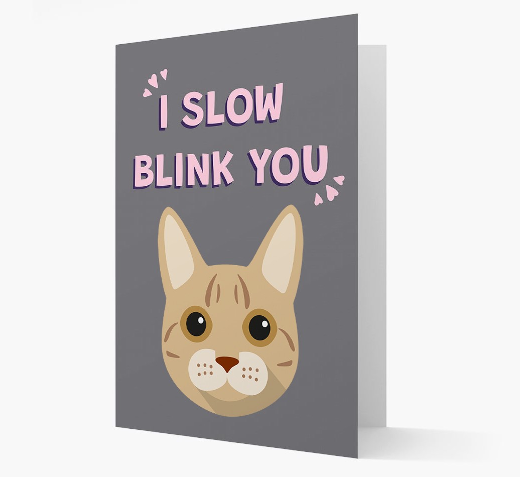 'I Slow Blink You' - Personalised {breedCommonName} Card
