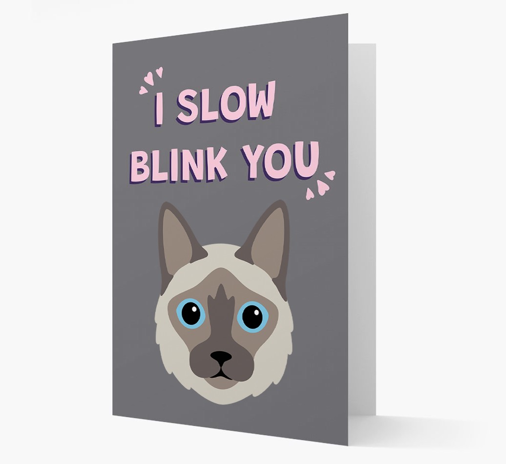 'I Slow Blink You' - Personalised {breedCommonName} Card