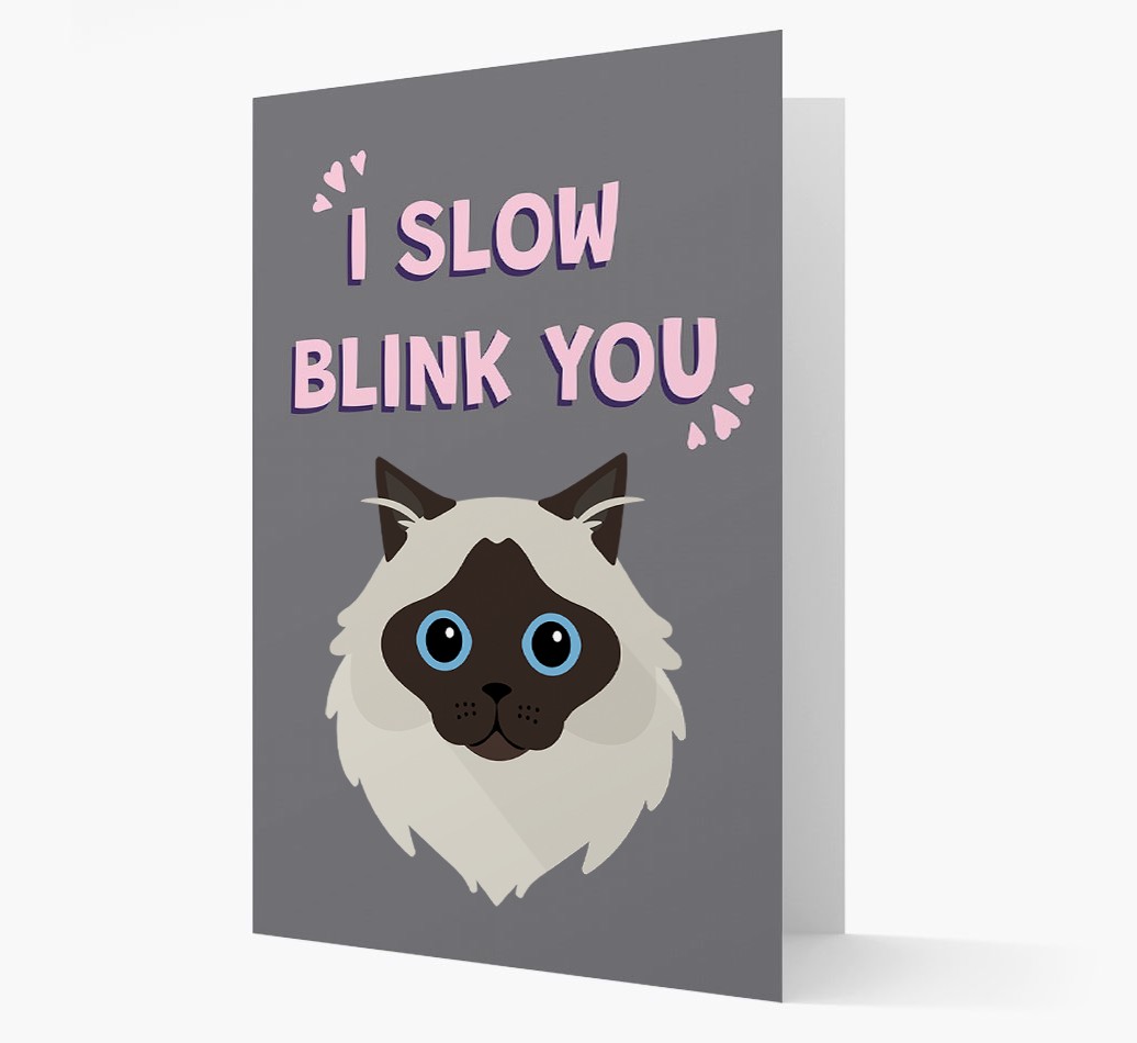 'I Slow Blink You' - Personalised {breedCommonName} Card