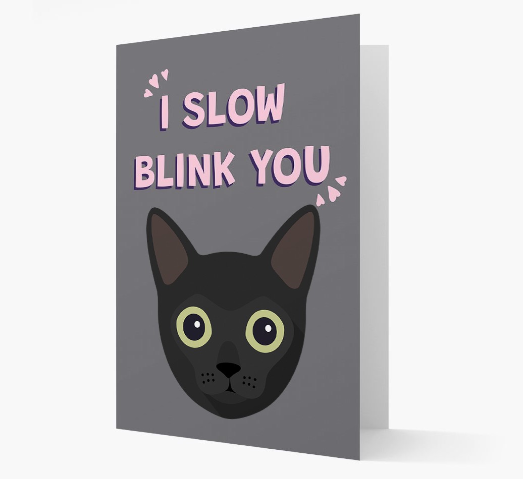 'I Slow Blink You' - Personalised {breedCommonName} Card