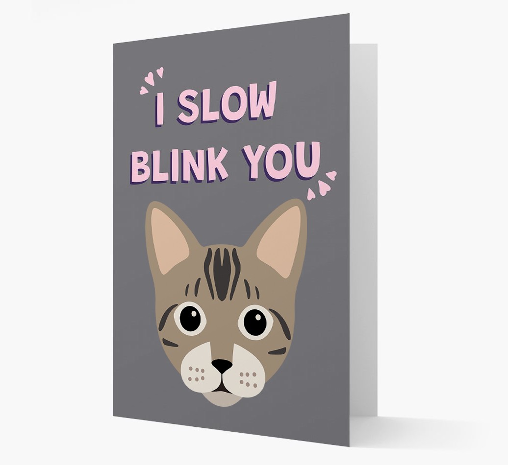 'I Slow Blink You' - Personalised {breedCommonName} Card