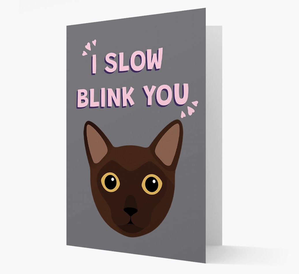 'I Slow Blink You' - Personalised {breedCommonName} Card