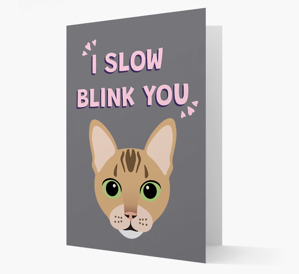 'I Slow Blink You' - Personalised {breedCommonName} Card