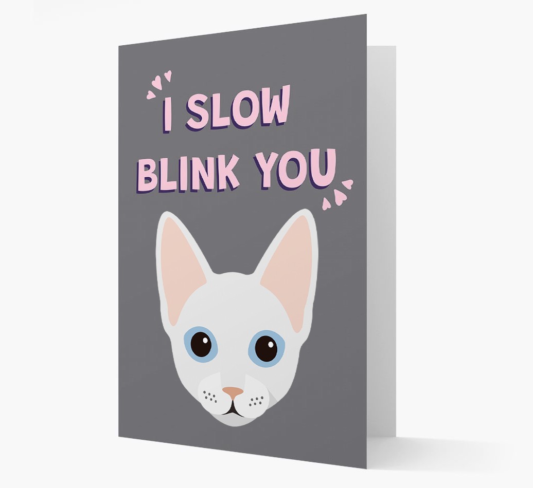 'I Slow Blink You' - Personalised {breedCommonName} Card