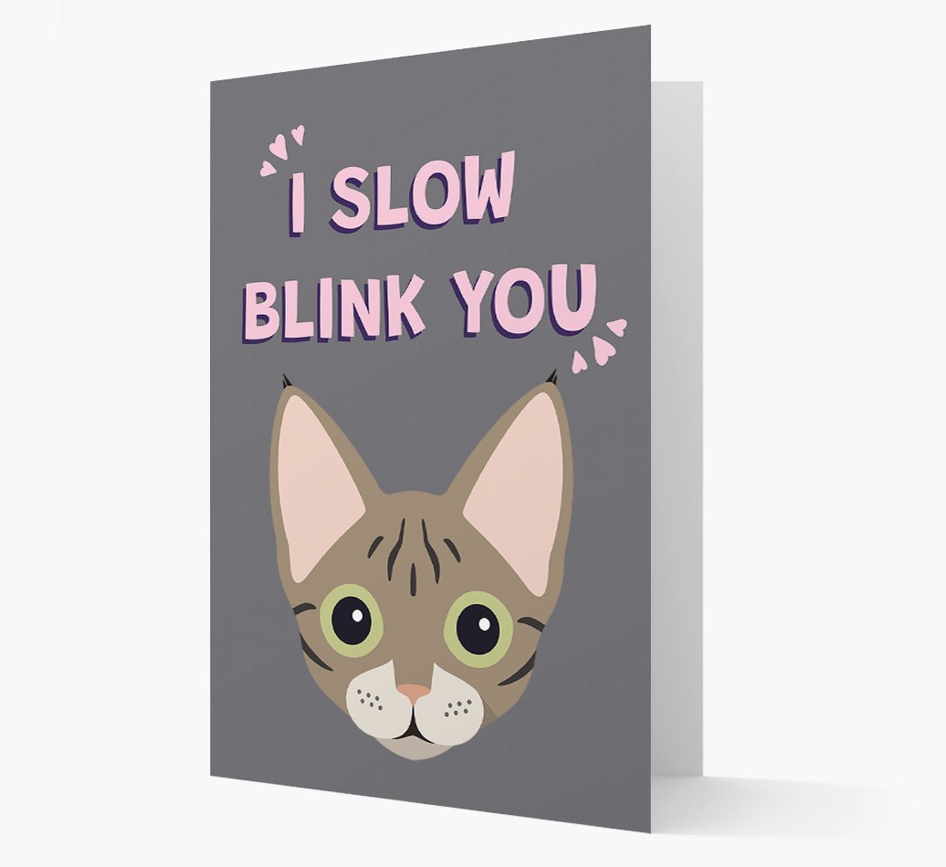 'I Slow Blink You' - Personalised {breedCommonName} Card