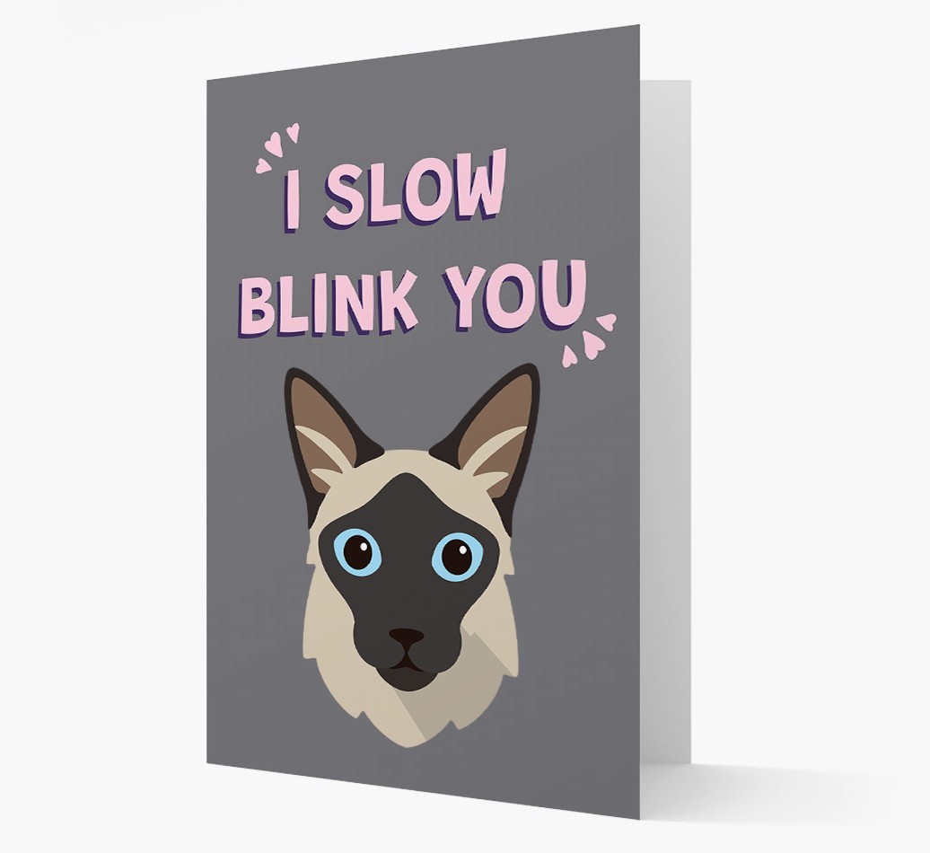 'I Slow Blink You' - Personalised {breedCommonName} Card