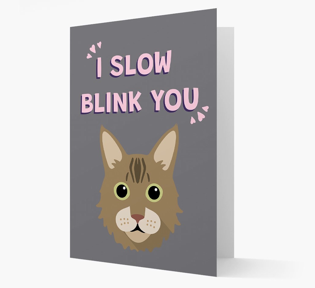 'I Slow Blink You' - Personalised {breedCommonName} Card