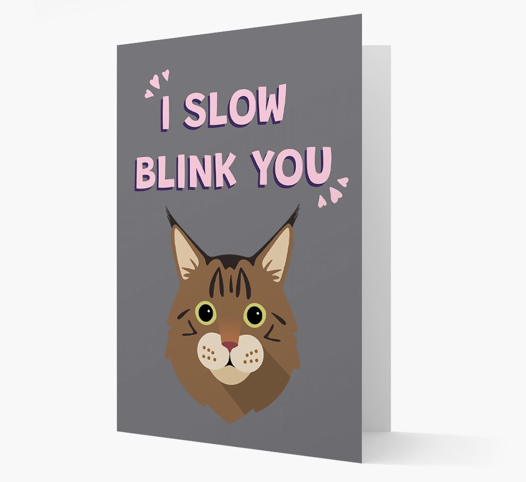 'I Slow Blink You' - Personalised {breedCommonName} Card