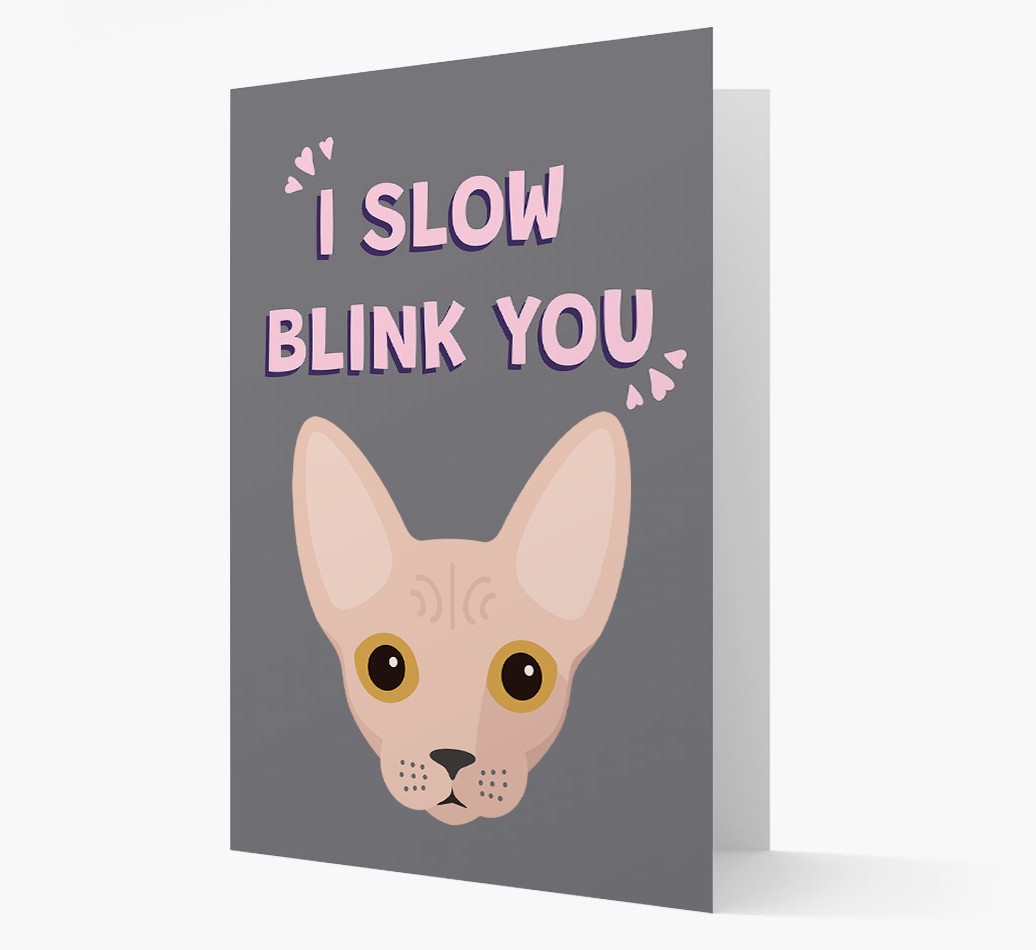 'I Slow Blink You' - Personalised {breedCommonName} Card