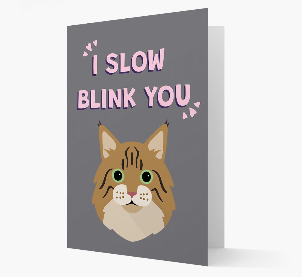 'I Slow Blink You' - Personalised {breedCommonName} Card