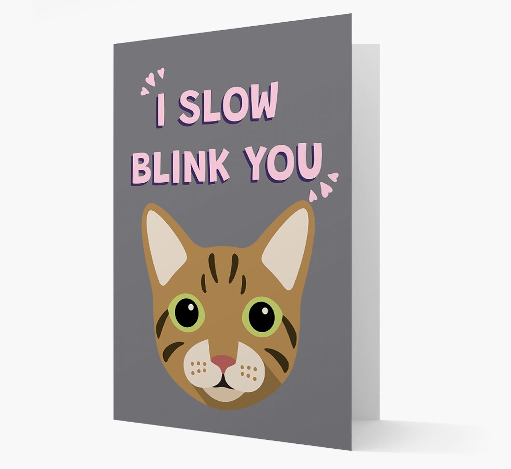 'I Slow Blink You' - Personalised {breedCommonName} Card