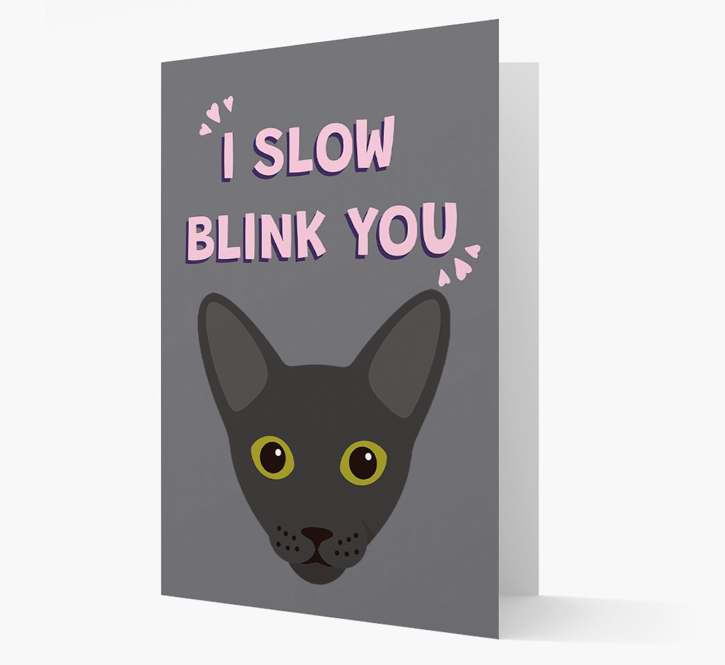 'I Slow Blink You' - Personalised {breedCommonName} Card