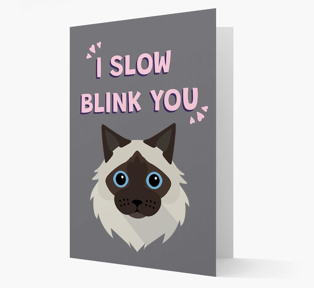 'I Slow Blink You' - Personalized {breedCommonName} Card