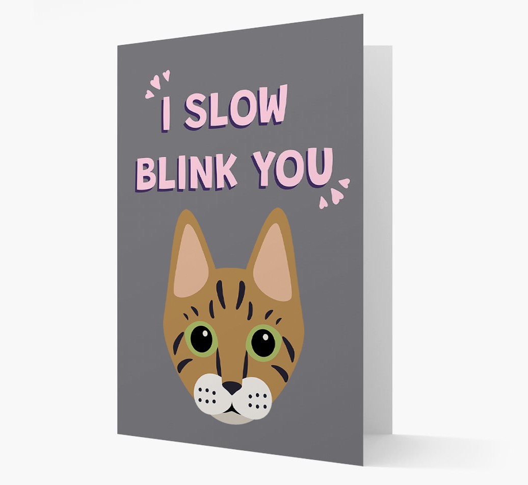 'I Slow Blink You' - Personalised {breedCommonName} Card