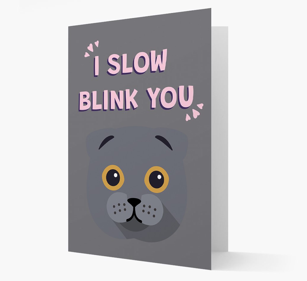 'I Slow Blink You' - Personalised {breedCommonName} Card