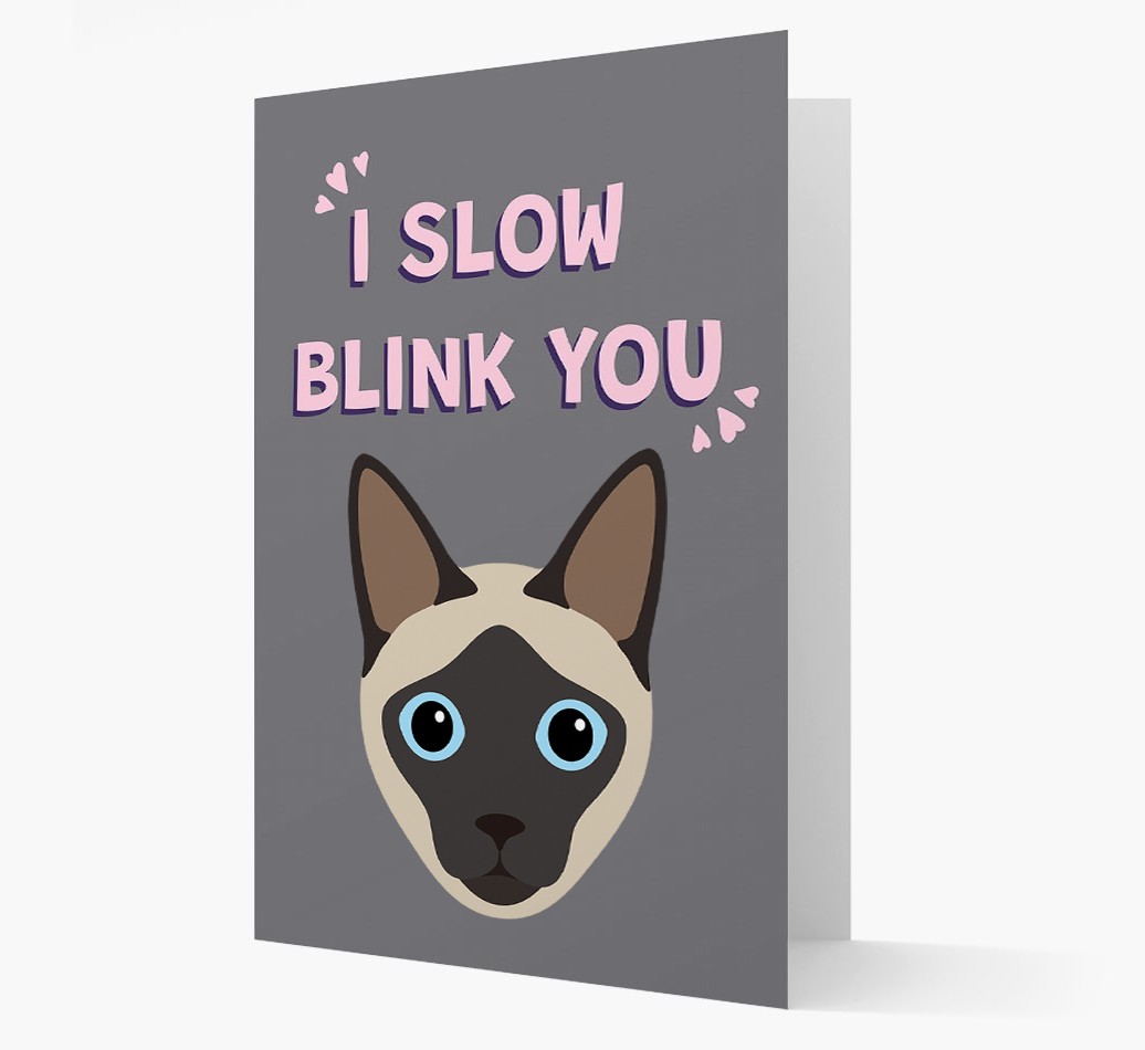 'I Slow Blink You' - Personalised {breedCommonName} Card