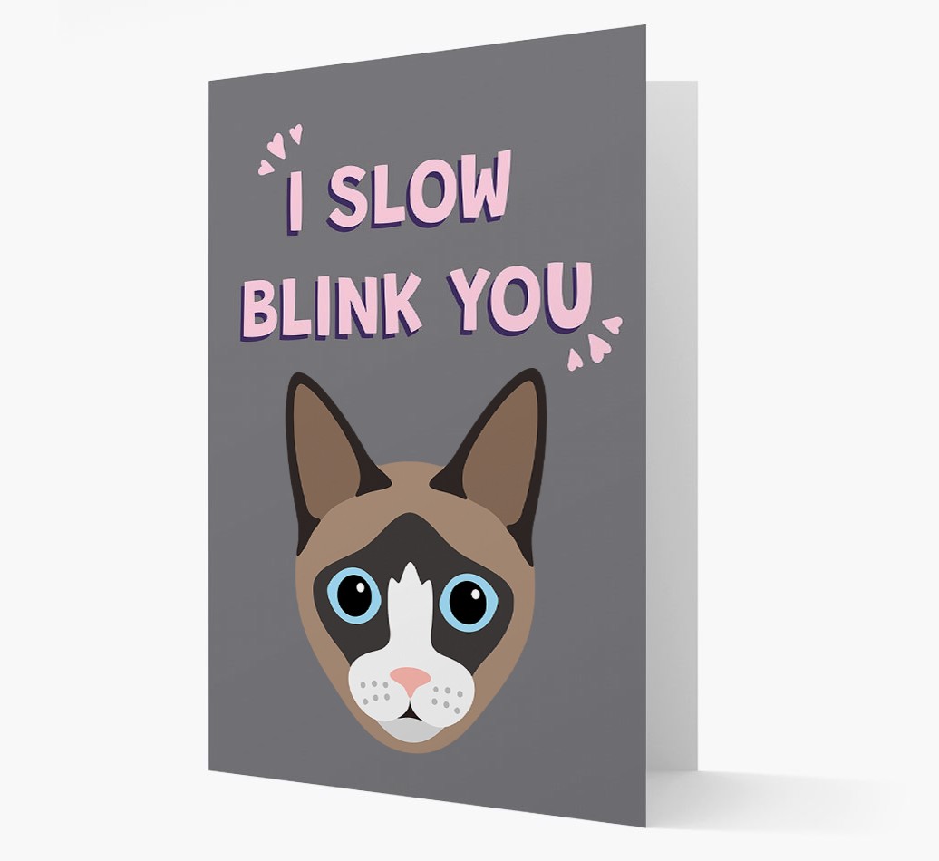 'I Slow Blink You' - Personalised {breedCommonName} Card