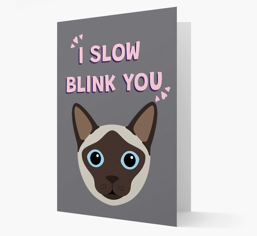 'I Slow Blink You' - Personalised {breedCommonName} Card
