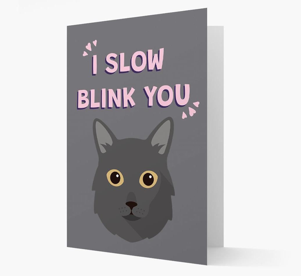 'I Slow Blink You' - Personalized {breedCommonName} Card
