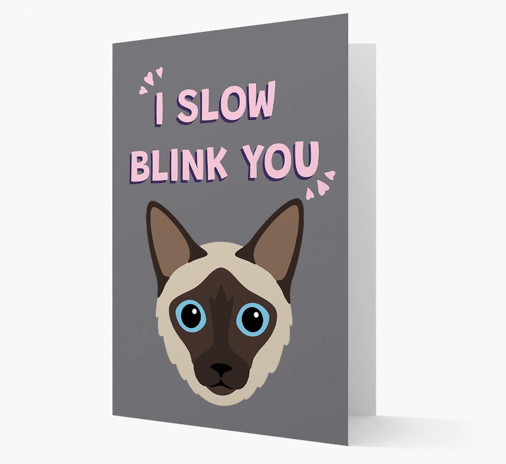 'I Slow Blink You' - Personalized {breedCommonName} Card