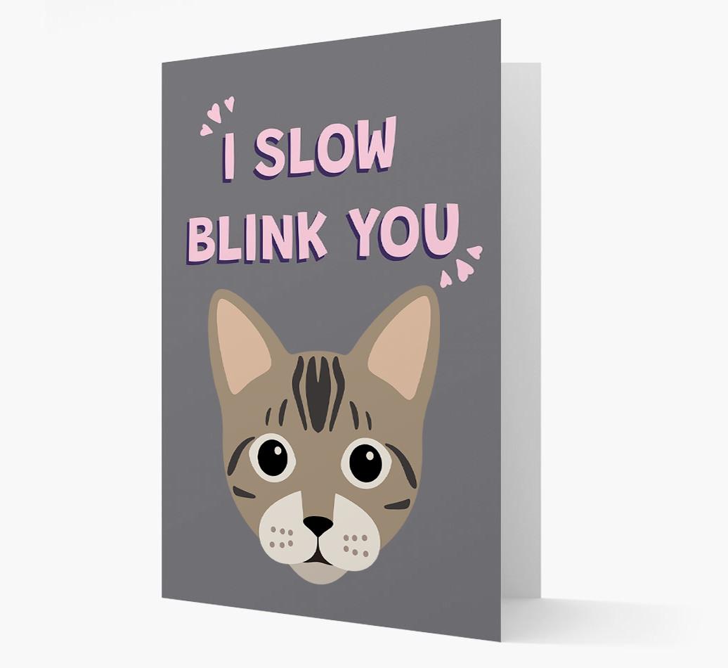 'I Slow Blink You' - Personalized {breedCommonName} Card
