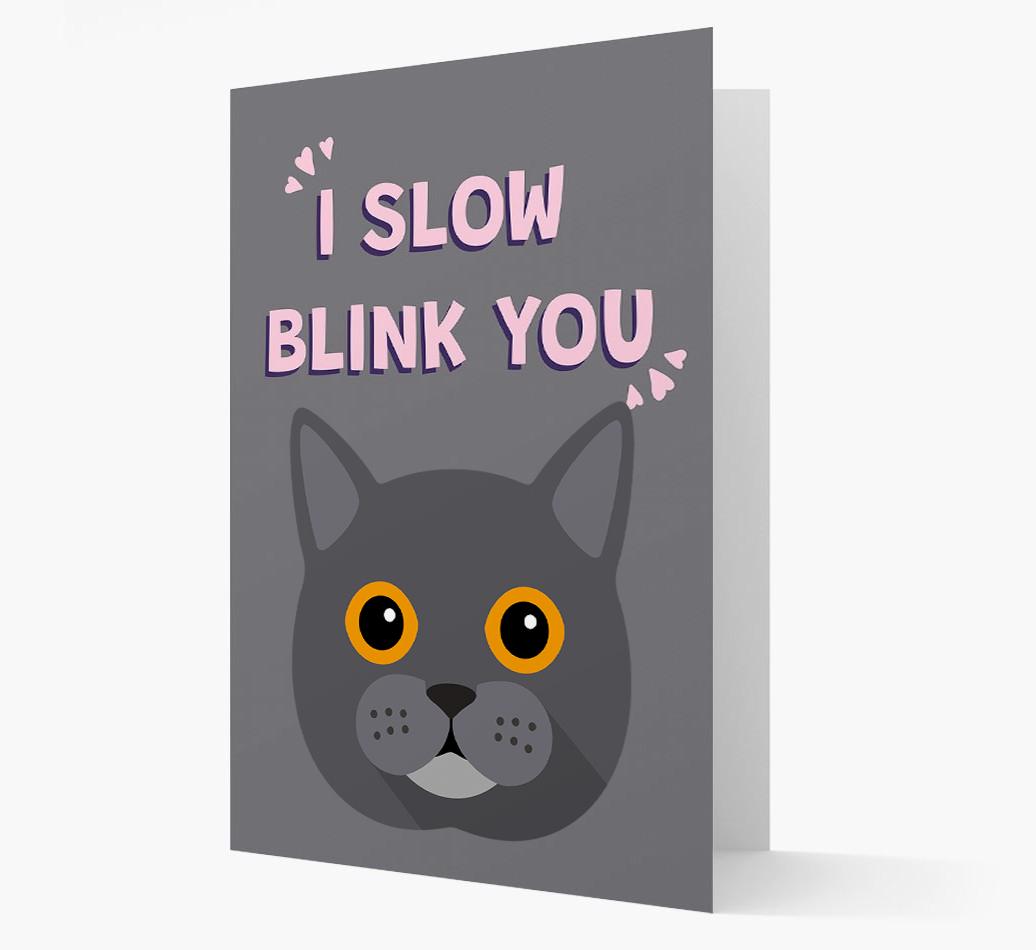 'I Slow Blink You' - Personalized {breedCommonName} Card