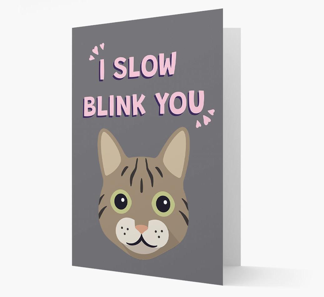 'I Slow Blink You' - Personalized {breedCommonName} Card