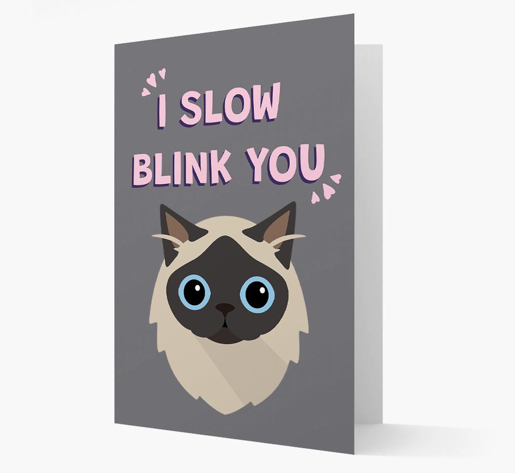 'I Slow Blink You' - Personalized {breedCommonName} Card