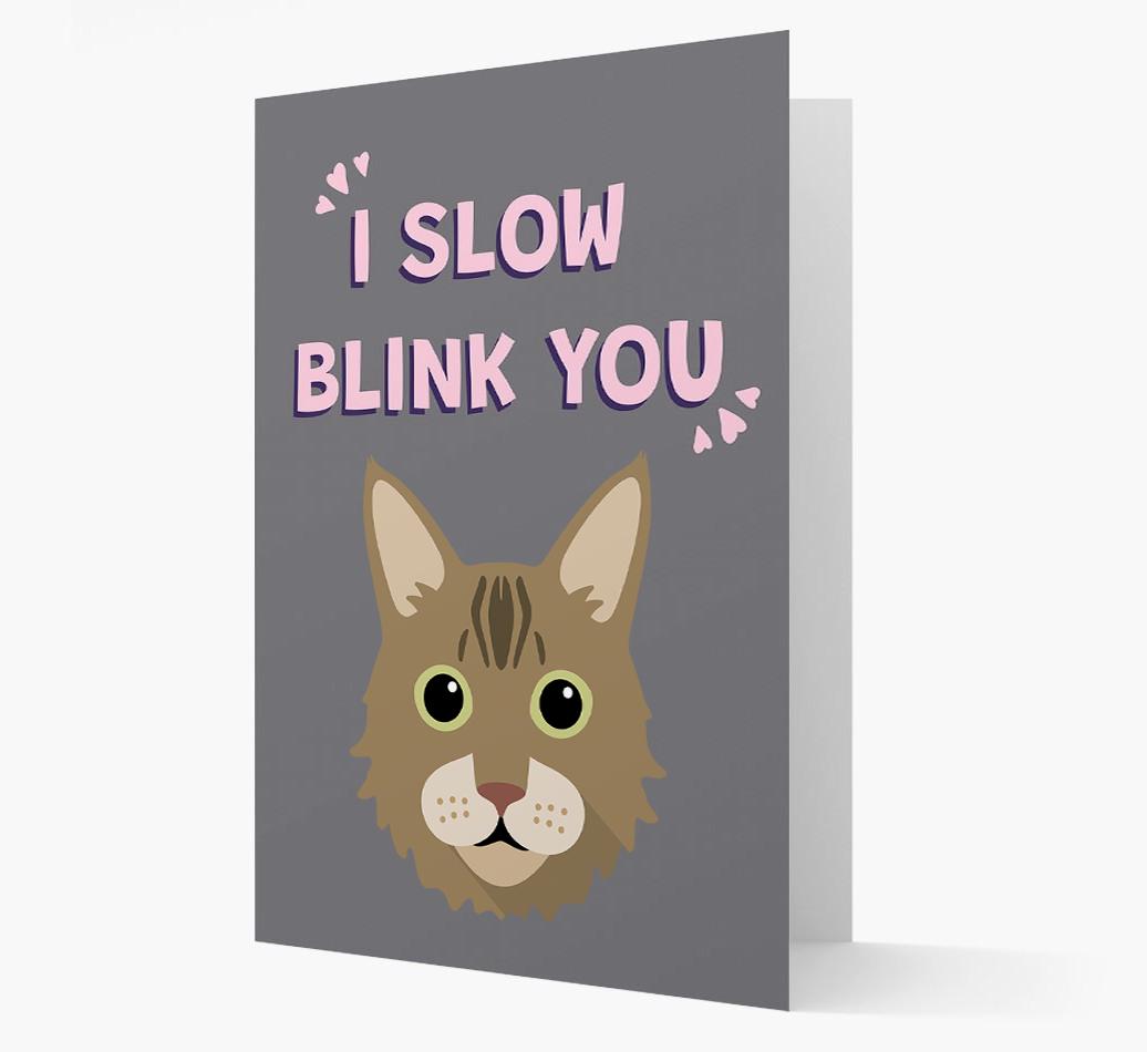 'I Slow Blink You' - Personalized {breedCommonName} Card
