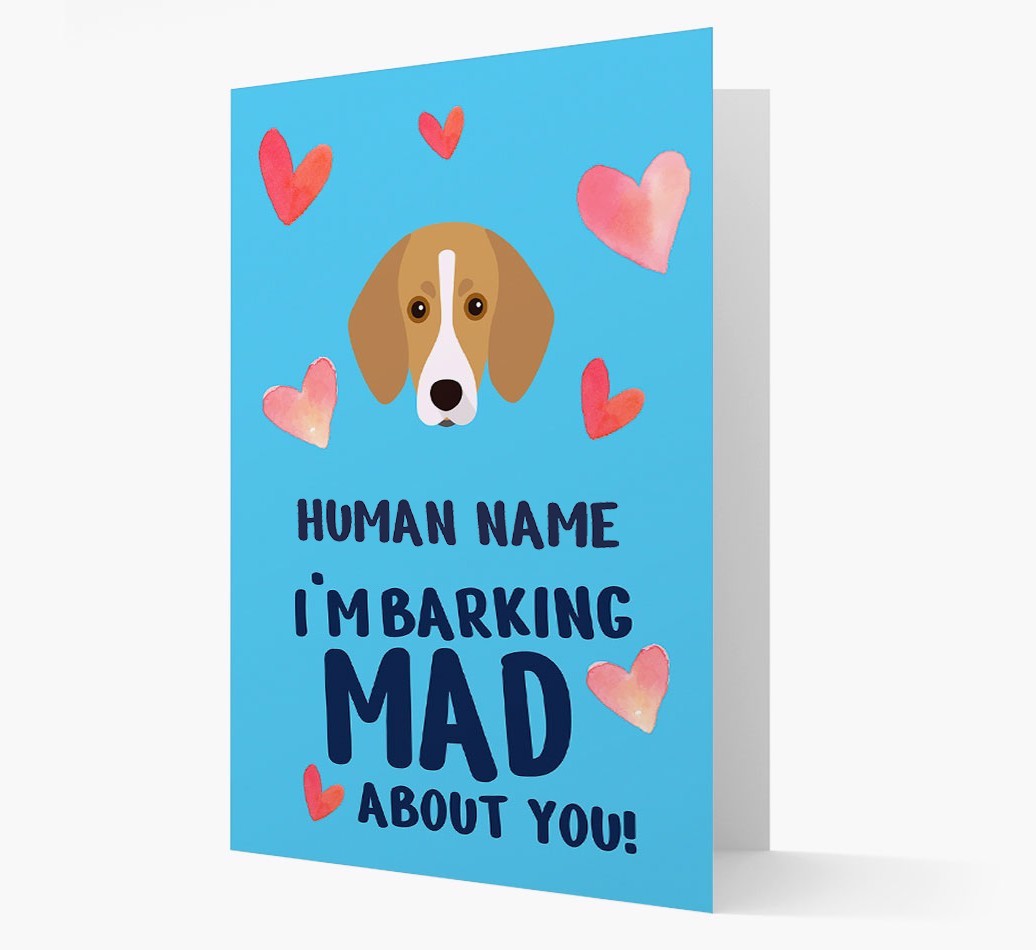 'Barking Mad' - Personalized {breedFullName} Card