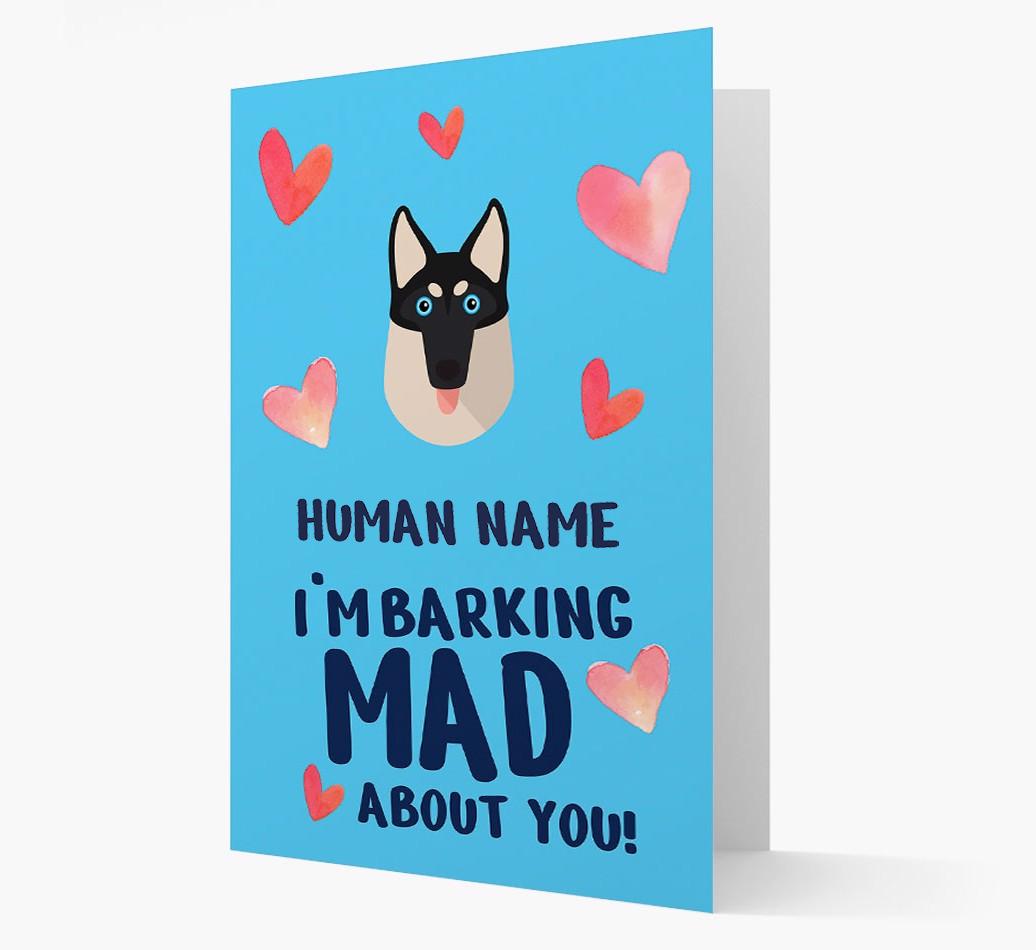 'Barking Mad' - Personalized {breedFullName} Card