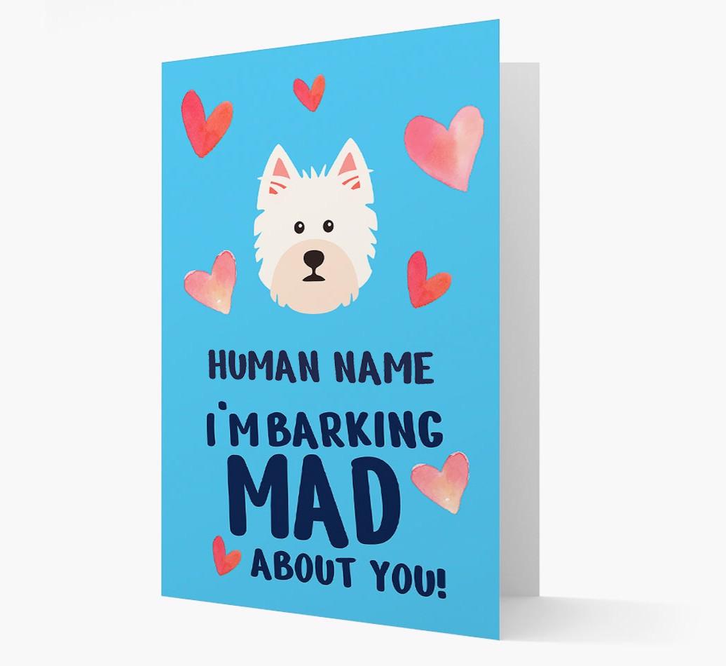 'Barking Mad' - Personalized {breedFullName} Card