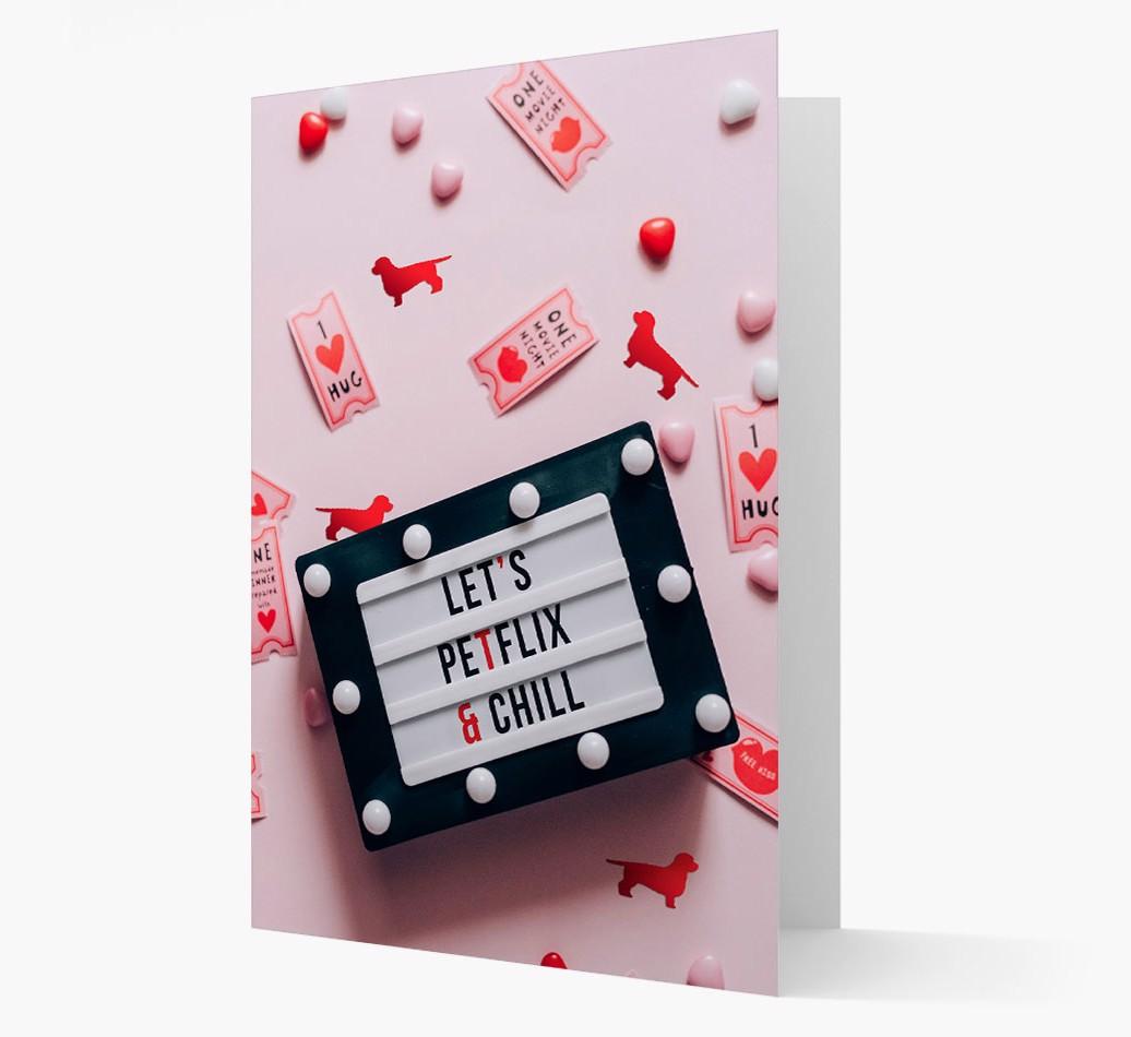 'Let's Petflix and Chill' - Personalized {breedFullName} Card