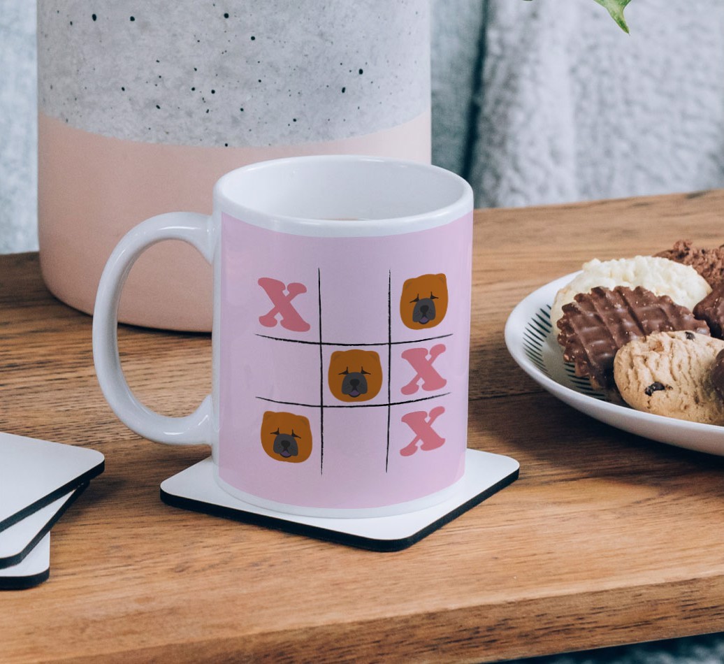 Noughts and Crosses: Personalised {breedFullName} Mug