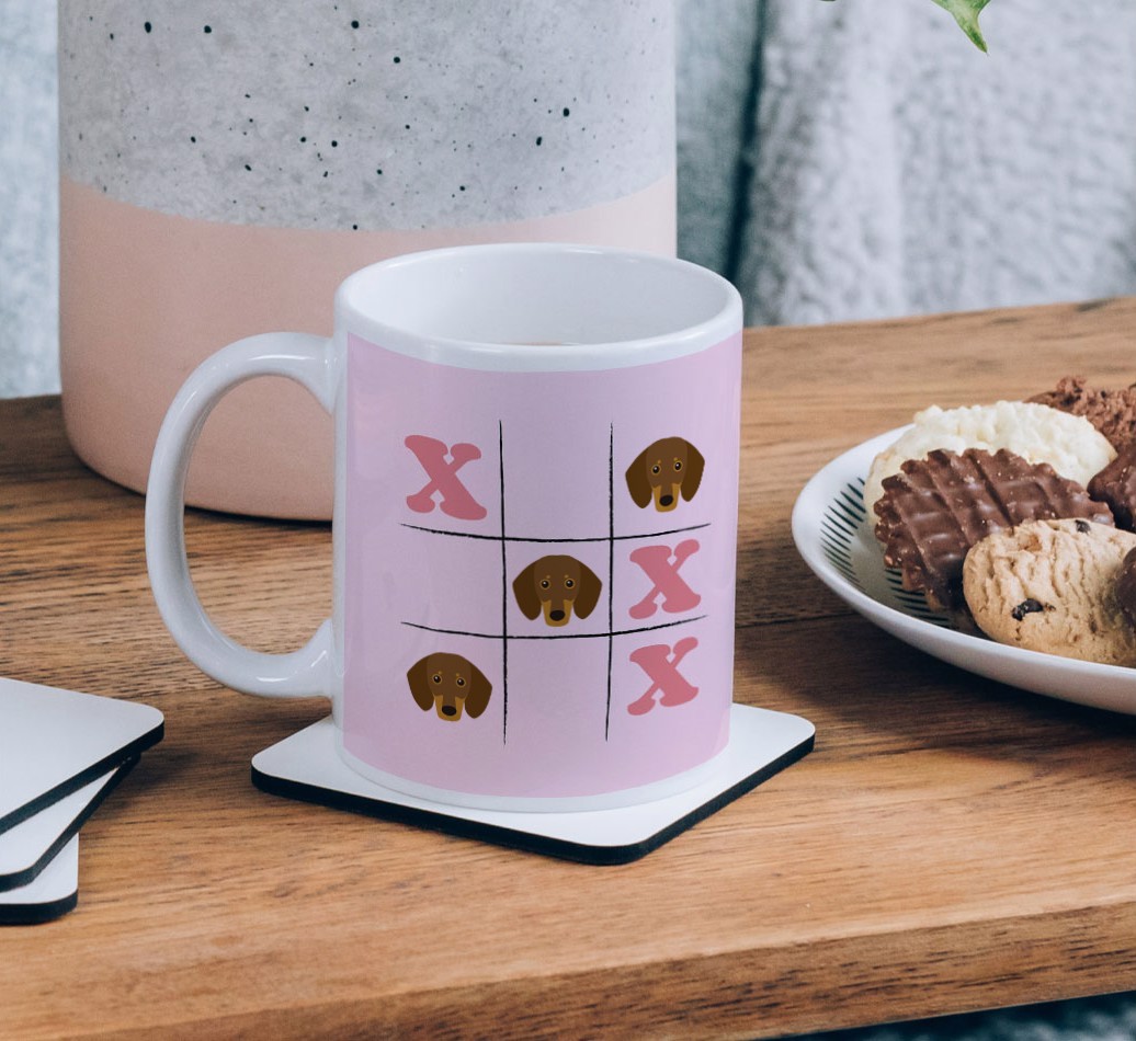Noughts and Crosses: Personalised {breedFullName} Mug