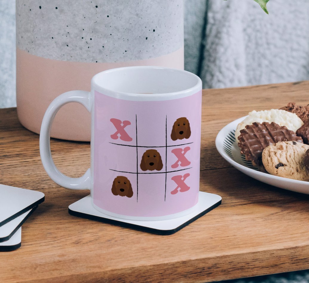 Noughts and Crosses: Personalised {breedFullName} Mug