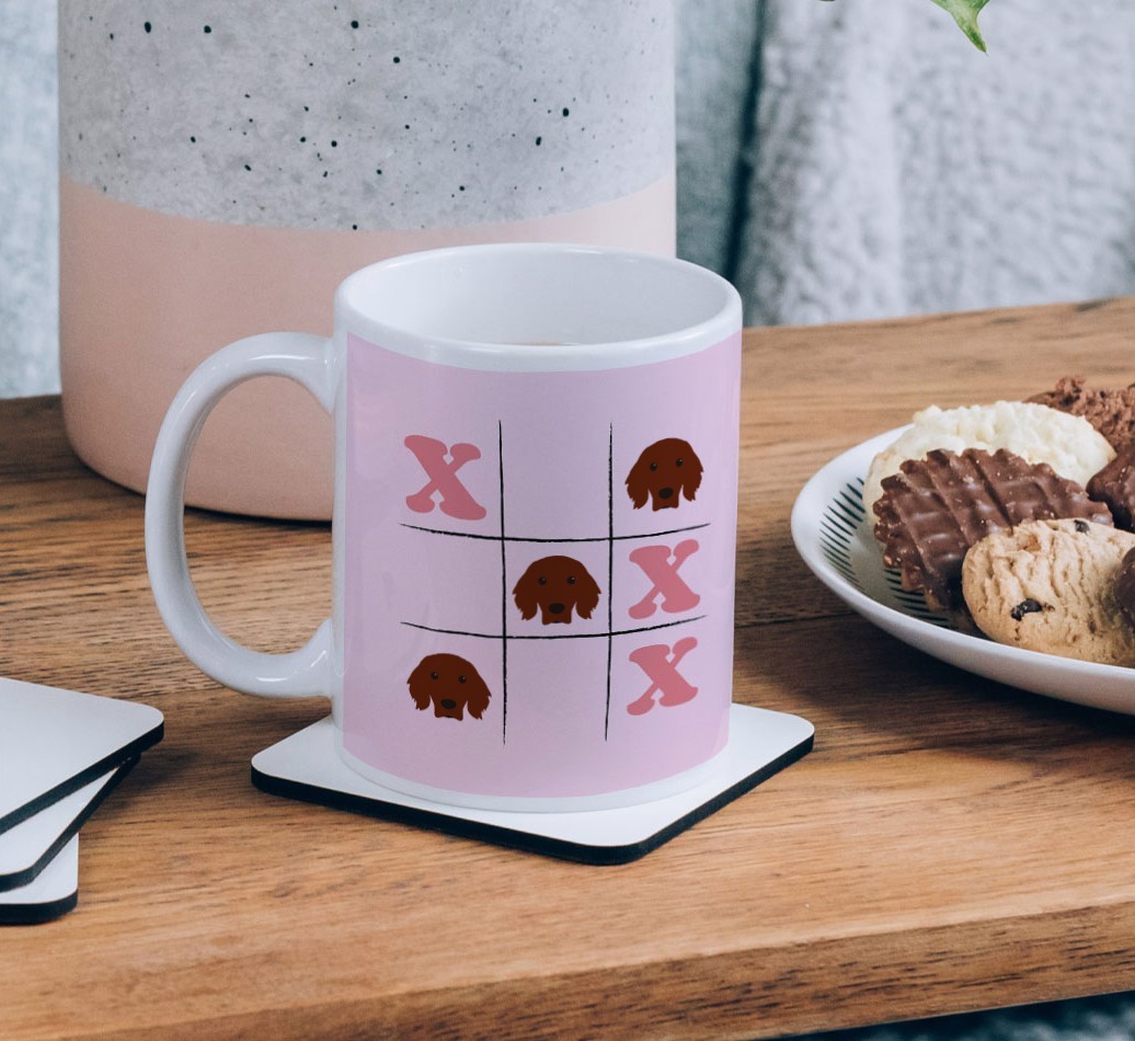 Noughts and Crosses: Personalised {breedFullName} Mug