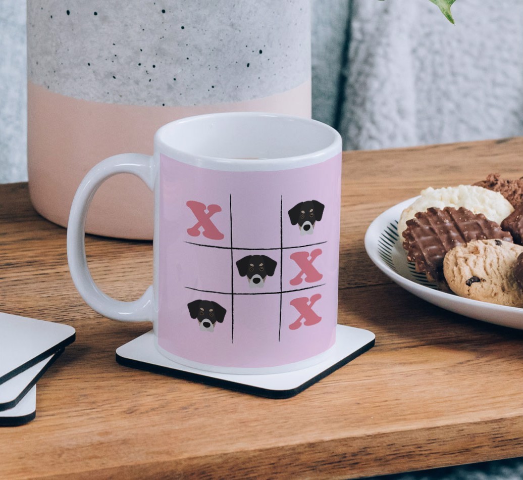 Noughts and Crosses: Personalised {breedFullName} Mug
