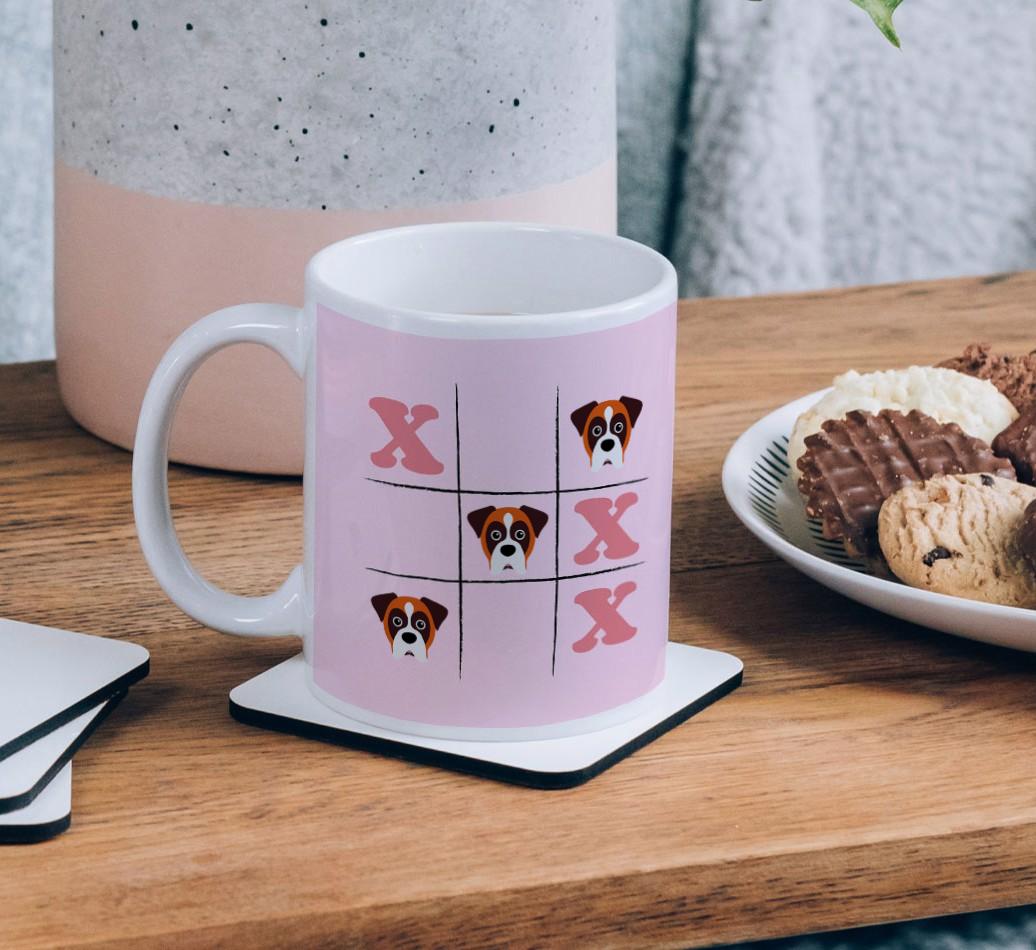 Noughts and Crosses: Personalised {breedFullName} Mug
