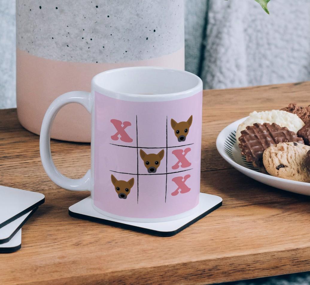 Noughts and Crosses: Personalised {breedFullName} Mug
