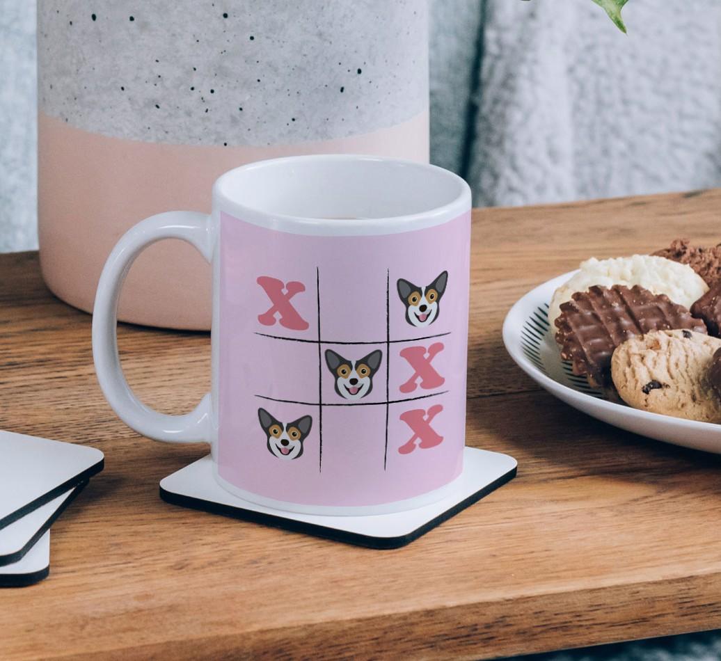 Noughts and Crosses: Personalised {breedFullName} Mug