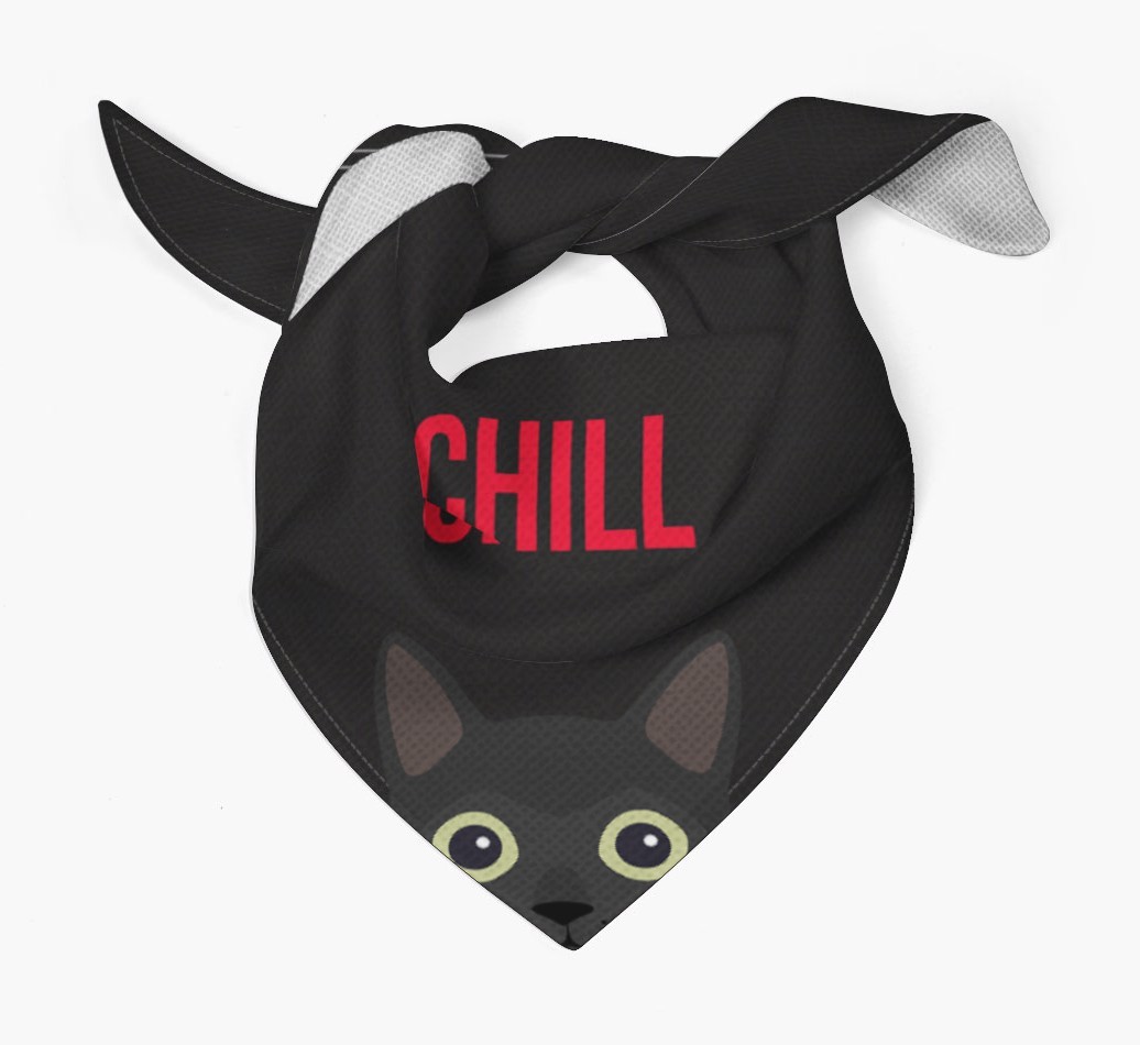 'Chill' - Personalised {breedCommonName} Bandana
