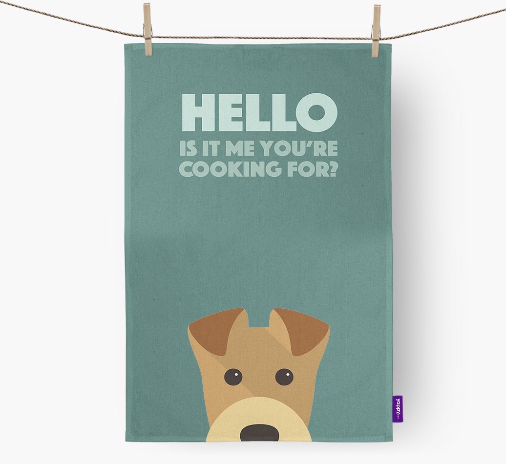'Cooking For' - Personalised {breedFullName} Tea Towel