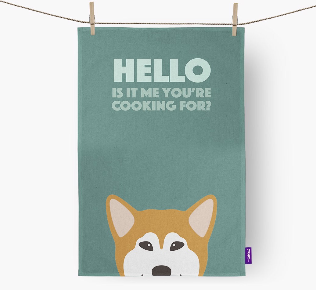 'Cooking For' - Personalized {breedFullName} Dish Towel