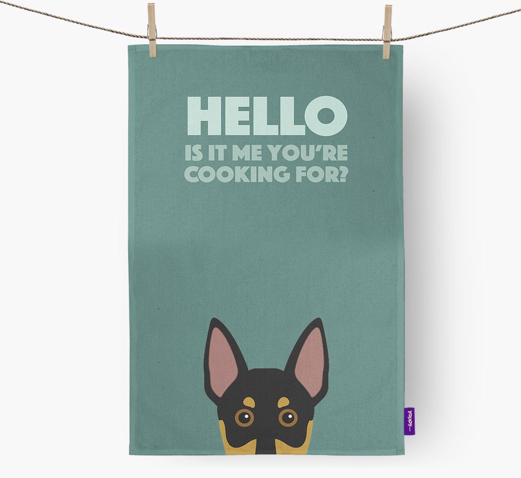'Cooking For' - Personalised {breedFullName} Tea Towel