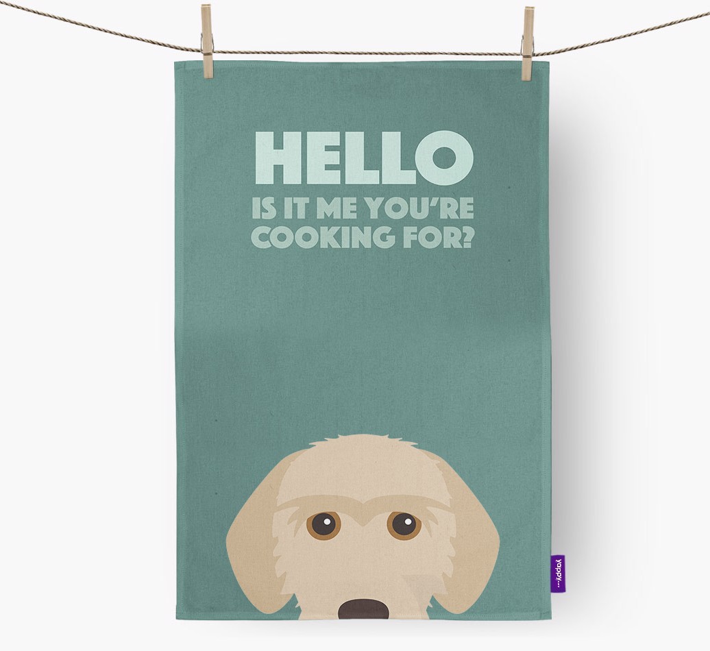 'Cooking For' - Personalised {breedFullName} Tea Towel